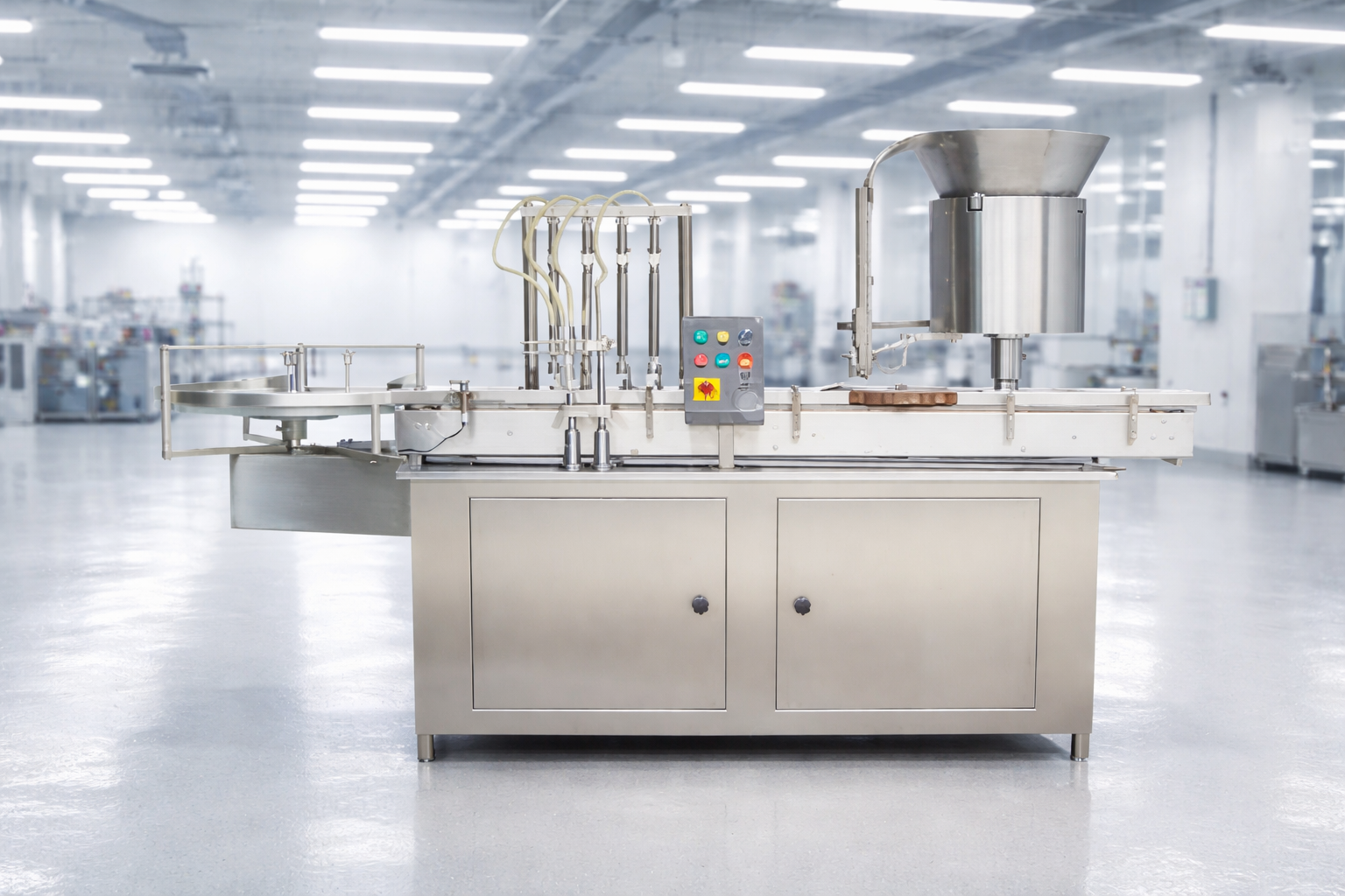 Automatic Vial Filling and Plugging Machine